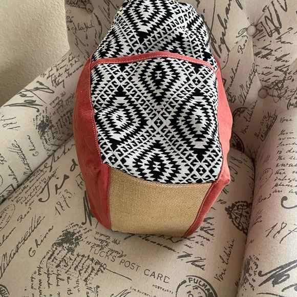 NWT CATORI Hira printed fabric scoop shopper embroidered hobo tote shoulder bag - Picture 9 of 10